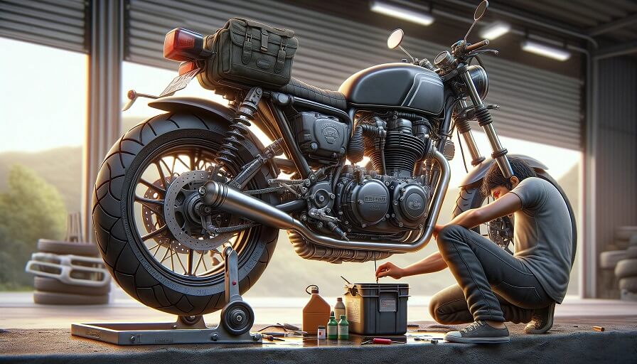 Motorcycle oil check