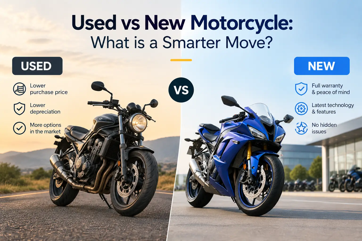 New vs. Used: Which Is Smarter for Your First Motorcycle?
